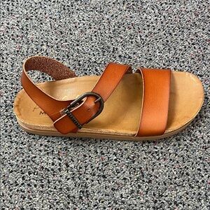 Tommy Bahama Brown Leather Double-Strap Slingback Sandal
